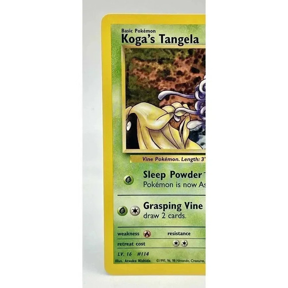 Koga's Tangela 81/132 Gym Challenge Common Pokemon Non Holo Vintage 2000 WOTC LP - Picture 2 of 6